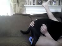 Beastiality Porn - Black dog humps its owner wildly